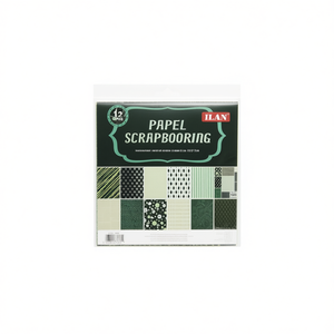 Carta per scrapbooking Iln 15,2x15,2 cm 12 fogli verdi con motivi per lavori manuali - Product Image 2
