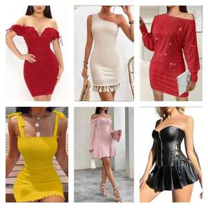 Mini-robe d'été de luxe en coton sans dos pour femme – Vente en gros sexy - Product Image 3