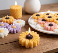 Anpassbare Mini-Gänseblümchen Duftkerzen Großpackung Mehrfarbige Blumenförmige Kerzen für Hochzeit Brautparty Aromatherapie