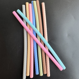 Factory Silicone <b>Straws</b> Reusable Food Grade Reusable Washable <b>Straw</b> Thread Straight Bend Drinking Silicone <b>Drink</b> <b>Straws</b> - Product Image 2