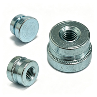 High Precision CNC Machined Knurled Insert Nut Carbon Steel Zinc Plated Round Threaded Nut for Mechanical Assembly