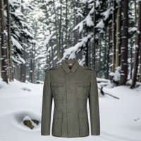 Tunique de terrain allemande personnalisée avec logo, 100 % laine, reproduction d'uniformes d'extérieur, équipement de défense personnel confortable