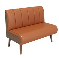Meubles de restaurant modernes de Foshan, canapé en bois, banquette en cuir et tissu, ensemble de table et de chaises pour centre commercial et école