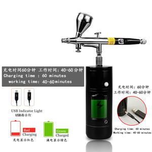 Ensemble d'aérographes électriques avec pompe à air, alimentation par gravité, double action, vitesse réglable, portable, pour travaux d'art, peinture de modèles, alimenté par USB - Product Image 3