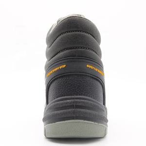 Résistant à l'acide d'huile anti-dérapant semelle en cuir de vache noir embout en acier prévenir la <span class=keywords><strong>crevaison</strong></span> chaussures de sécurité industrielle pour hommes travail - Product Image 4