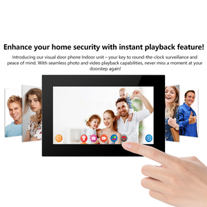 กริ่งประตูอัจฉริยะแบบไร้สาย 1080P พร้อมหน้าจอสัมผัส 10.1 นิ้ว 1 ตัวภายนอก 3 ตัวภายใน ระบบวิดีโออินเตอร์คอม ปลดล็อคด้วยบัตร RFID ควบคุมการเข้าออก 1 ตัวภายนอก 3 ตัวภายใน - Product Image 5