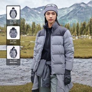 PELLIOT Winter Outdoor Wear 3 in 1 Goose Down Women Hiking Down Lined 650 Filling Power <strong>Padded</strong> <strong>Waterproof</strong> <strong>Jackets</strong> - Product Image 1