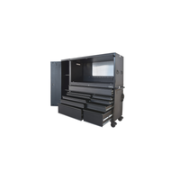 Armoire de rangement d'outils robuste CSPS noir mat, 10 tiroirs, à roulettes, verrouillable, pour atelier et garage, compatible OEM/OBM, garantie 4 ans