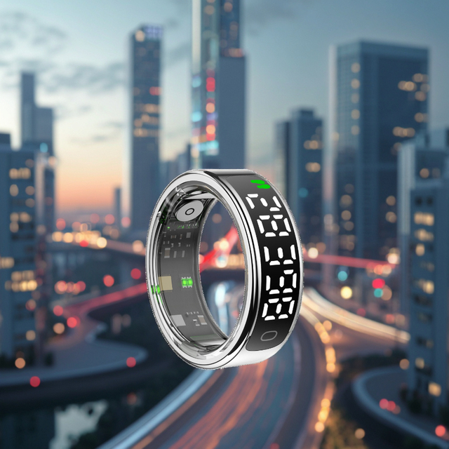 AI Smart Ring Alloy Heart Rate Tracker Sleep Monitoring Gesture Control IP68 for IOS TikTok Remote Sensing Photography