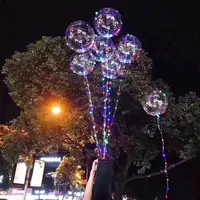 18 Zoll leuchtende 3M LED Ballon Lichterketten Runde Blase Helium Luftballons Kinderspiel zeug Hochzeits feier Globos Navidad & 2020