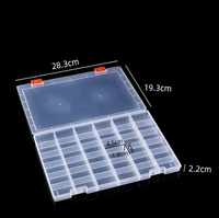 Boîte de rangement en plastique transparent à 48 compartiments, boîte en PP, ouverture indépendante du couvercle pour perles, autocollants, fournitures d'art et d'artisanat