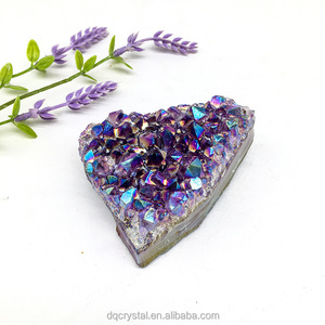 Aura <span class=keywords><strong>di</strong></span> cristallo naturale ametista Cluster <span class=keywords><strong>di</strong></span> alta qualità <span class=keywords><strong>angelo</strong></span> colore ametista Cluster minerali guarigione pietre per la decorazione - Product Image 3