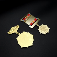 Badge d'honneur personnalisé en alliage de zinc moulé sous pression 3D, écologique, emblème de poitrine, trophées d'honneur, logo personnalisé, récompense pour les postes et les réalisations