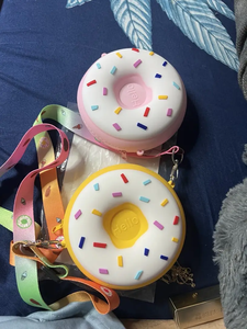 Entzückende Donut-förmige Silikon-Geldbörse für Mädchen-Leichte, verstellbare Umhängetasche mit Reiß verschluss - Product Image 6
