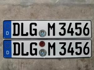 Plaque d'immatriculation de voiture européenne en aluminium gaufré réfléchissant Jutien - Product Image 4