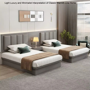 Ensemble de meubles de chambre d'hôtel Bilido : Table de toilette et lit king size - Product Image 1