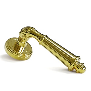 Manija de Puerta Dorada Brillante con Diseño Simétrico para Entrada de Apartamentos y Hoteles, Mecanismos de Cerradura y Herrajes - Product Image 2