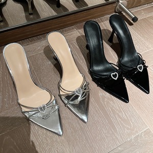 Factory Wholesale Summer Slippers Women's Summer Wear High-heeled <b>Sandals</b> With Pointy Thin Heel High - Product Image 5