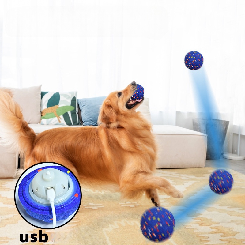 Yiker Pet ETPU Coating Automatic Smart Electronic Dog Play Toy IQ Training Pet Ball Rechargeable Pet