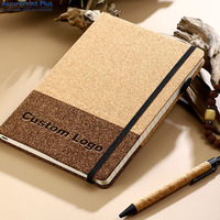 Carnet ligné A5 personnalisé OEM en liège et PU, recyclé, minimaliste, pour marque verte, boutique, cadeau, faible MOQ, échantillon