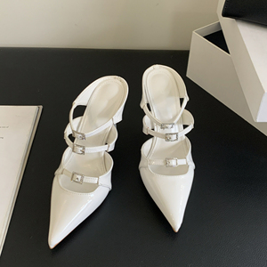 Zapatos de Tacón Alto para Mujer, con Hebilla, Color Sólido, Cómodos y Sexys, Moda de Primavera y Otoño, para Boda - Product Image 1