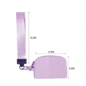 Portefeuille unisexe de sport tendance, imperméable, avec fermeture éclair, motif bonbon, et double pochette de poignet pour usage extérieur - Product Image 4