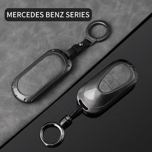 Étui de protection en cuir pour clé de voiture <span class=keywords><strong>Mercedes</strong></span> Benz SLK E113 a C E S W168 W124 W202 W203 ML350 ML500 1984-2004 - Product Image 2