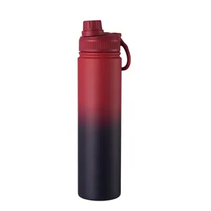 CUPPARK 24 Unzen breitem Maul Sport Thermos-Edelstahl-Wasserflasche isolierte Vakuumflasche für Fitnessstudio