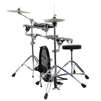 Outdoor 18 Inch Bass Drum Transparent Double Lays Oil Drum Head 5 Pcs Portable Drum Set for Practice