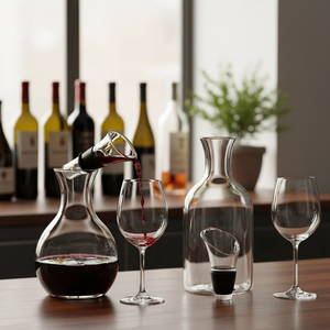 Lot de 2 becs à décanter en cristal classique Logo personnalisé Verseur à vin et carafe en verre borosilicate pour boissons Cadeaux-Lot de 144 - Product Image 3