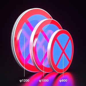 Señal de Tráfico Reflectante Circular de 800 mm, Señal de Advertencia de Tráfico <span class=keywords><strong>LED</strong></span> Hecha a Medida - Product Image 1