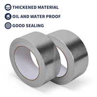 Vente chaude Personnalisé Résistant À La Chaleur Étanche En Fiber De Verre Hvac et Ignifuge 50mm x 50m Ruban De Feuille D'aluminium