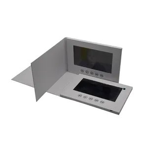 Weiße 7-Zoll-HD-Softshell-Video-Grußkarte Werbe geschenk leere Unternehmens werbung Video broschüre 5-Zoll-LCD-Grafikkarte