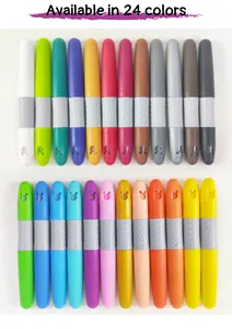 KHY กล่องดินสอสีแวกซ์สำหรับเด็ก,ชุดสีเทียนแบบเกลียวปรับได้เองสีพาสเทลกล่องหรรษาดุจแพรไหมออร์แกนิค