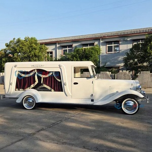 High Quality White Classic Funeral Hearse Supplier/Funeral Chariot Electric Vehicle Classic Hearse Car - Product Image 6