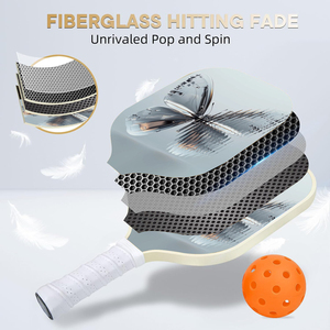 Usapa phê duyệt <span class=keywords><strong>s</strong></span>ợi carbon pickleball vợt thiết lập người mới bắt đầu màu đen với PP lõi tổ ong - Product Image 5