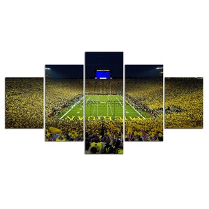 Imagen de estadio de la Casa Grande de fútbol de la Universidad de Michigan, 5 uds., pintura en lienzo, carteles, impresiones, imágenes deportivas de campo, decoración del hogar - Product Image 3