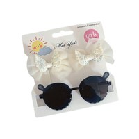 Lunettes de soleil pour enfants Pince à cheveux pour filles Pince à cheveux florale Accessoires pour cheveux pour filles Lunettes de soleil pour bébés