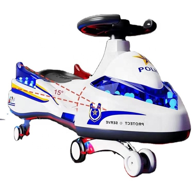 COOL CHILD PLASTIC RIDE on SWING TOY CAR WITH FRONT LIGHT & MUSIC