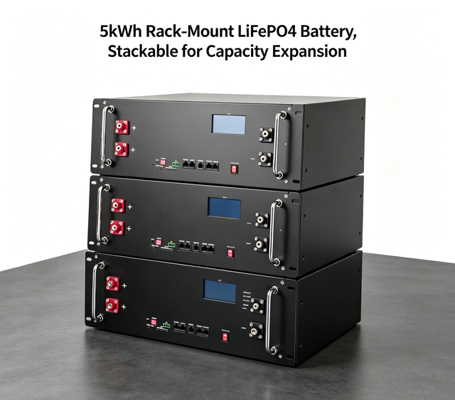 48V 100Ah LiFePO4 Energy Storage Battery Pack Built-in Smart BMS Wall Mount Lithium Battery for Home Solar Off-Grid Backup Power