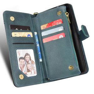 Funda de cuero PU con cierre de cremallera para Samsung <span class=keywords><strong>Galaxy</strong></span> <span class=keywords><strong>A22</strong></span> 4G/ <span class=keywords><strong>M22</strong></span> 4G - Product Image 2