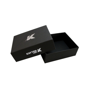 Hộp Giấy Thủ Công Sang Trọng Sliver Foil Logo Hộp Giấy Đen Với Nắp Và Cơ Sở - Product Image 1