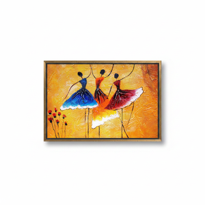 Elegant Dancers Canvas Print: Modern Ballet Artwork,<b>GOLD</b> <b>FRAMED</b> CANVAS - Product Image 2
