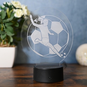 7/16 Colors Creative 3D Illusion Acrylic Night Light Football Club USB and <b>Remote</b> Control Lamp for Children - Product Image 4