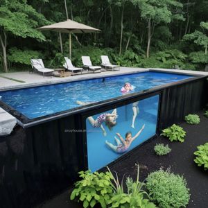 Piscina Elevada Personalizable Sinoy <span class=keywords><strong>de</strong></span> 20 Pies/40 Pies para Exteriores con Autolimpieza y <span class=keywords><strong>Material</strong></span> <span class=keywords><strong>de</strong></span> Panel Sándwich - Product Image 5