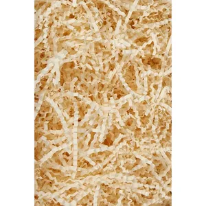 Eyelash <b>Paper</b> Cream-Colored Zigzag <b>Shredded</b> 100g Virgin Pulp Recyclable Custom Size Wedding Christmas Stickers Made in Canada - Product Image 1