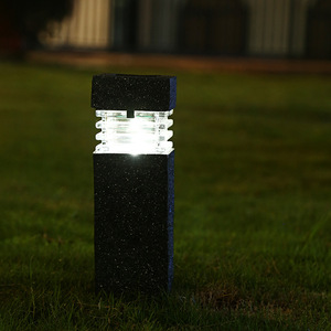 Solar Garden <b>Light</b> Outdoor <b>LED</b> Stone Pillar Lamp Water Resistant Portable Solar Powered Patio Yard Decoration - Product Image 2