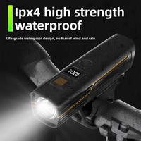Lampe de vélo LED haute luminosité à énergie solaire, phare avant, batterie 1200mAh, étanche IPX5, 6 modes, pour enfants, VTT et route