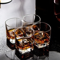 Ensemble de six verres en verre au sodium et au calcium, résistants aux hautes températures, design moderne, pour whisky, bière, jus, eau et autres boissons