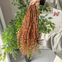 Ekstensi Rambut Asli Manusia 100% # Rambut kepang dreadlocks 30 14 16 inci 0,6 cm, tekstur alami lembut, tidak mudah kusut